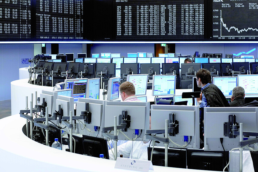 Handelssaal der Wertpapierbörse in Frankfurt