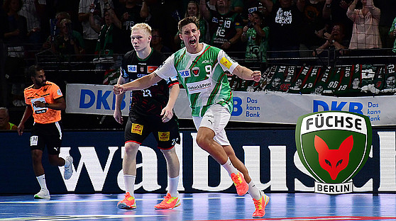 Bild-Text Verantwortung - Füchse Handball-Spieler der Füchse Berlin