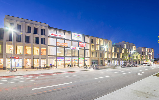 Auf 14.000 Quadratmetern Mietfläche bietet das Stadtquartier “NeuerMarkt” alles, was Freude macht.