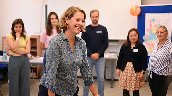 Humortrainerin Katja Kemnade im Coaching