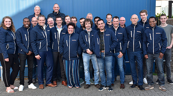 Niederländische Kieback&Peter Mitarbeiter auf einem Teamausflug Gruppenbild der Kieback&Peter Mitarbeiter in den Niederlanden