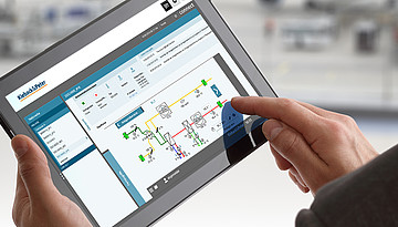 Die Software Connect wird auf einem Tablet bedient